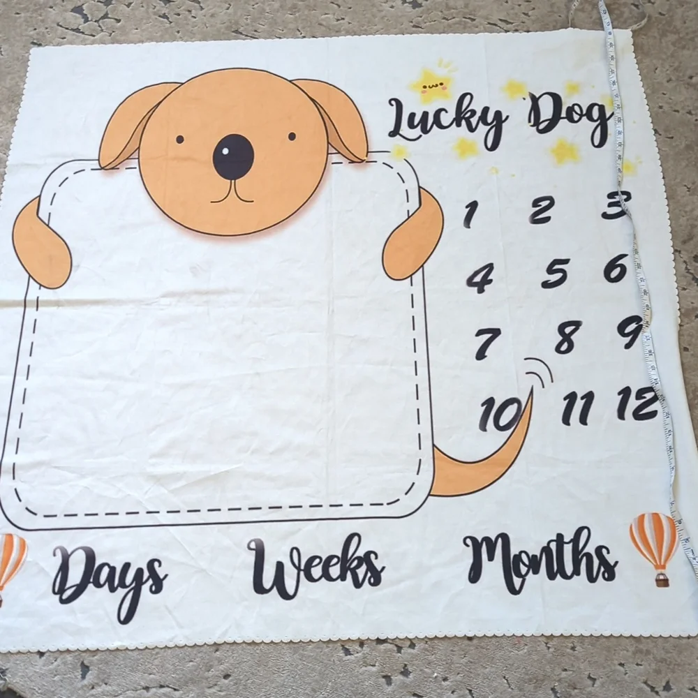 Puppy milestone blanket